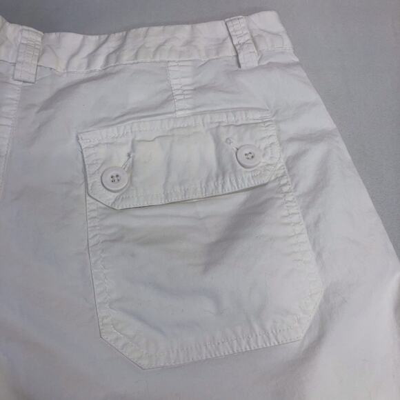 Liz Claiborne Summer White Cuffed Hem Shorts Side and Back Pockets Mid Rise - Picture 12 of 16